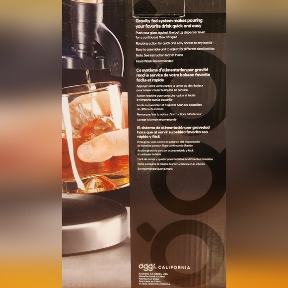 Oggi Professional Bareware 3 Bottle Revolving Liquor Dispenser - Picture 3 of 3